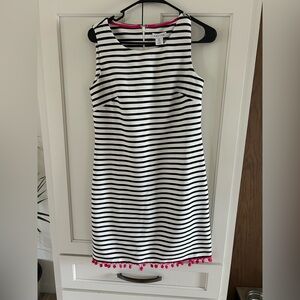 Worn Once! Heyton Striped Sleeveless Dress with Darling Pink Accents